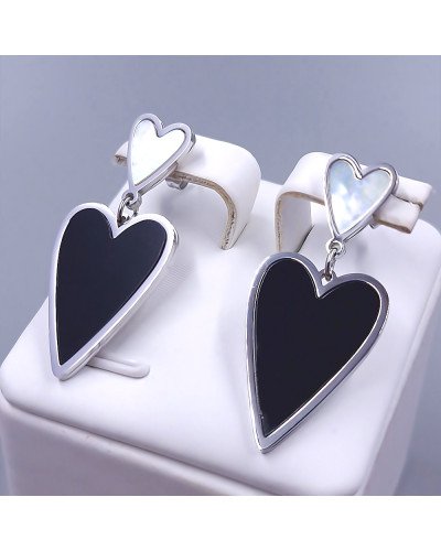 Сережки-гвоздики Stainless Steel. Сталь. Родій. Довжина: 34 мм. Ширина: 16 мм.