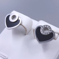 Сережки-гвоздики Stainless Steel. Сталь. Родій. Довжина: 12 мм. Ширина: 13 мм.