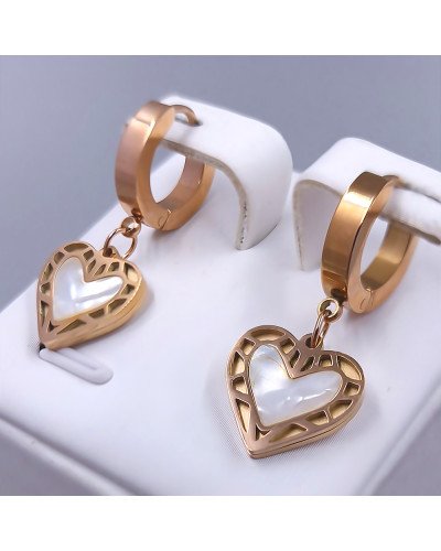 Сережки Stainless Steel. Сталь. Позолота ЧВ. Довжина: 27 мм. Ширина: 13 мм.