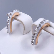 Сережки-гвоздики Stainless Steel. Сталь. Позолота ЧВ. Довжина: 16 мм. Ширина: 3 мм.