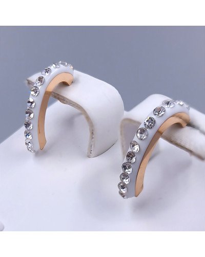 Сережки-гвоздики Stainless Steel. Сталь. Позолота ЧВ. Довжина: 16 мм. Ширина: 3 мм.
