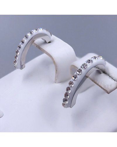 Сережки-гвоздики Stainless Steel. Сталь. Родій. Довжина: 16 мм. Ширина: 3 мм.