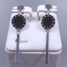 Сережки-гвоздики Stainless Steel. Сталь. Родій. Довжина: 51 мм. Ширина: 12 мм.