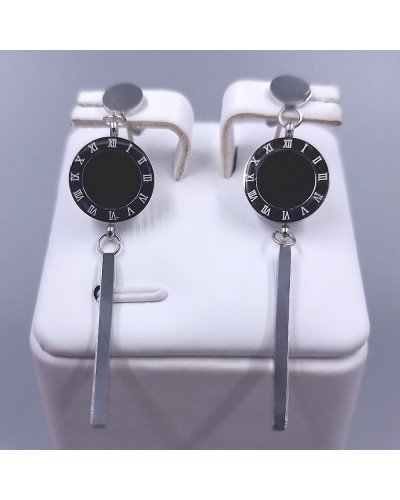 Сережки-гвоздики Stainless Steel. Сталь. Родій. Довжина: 51 мм. Ширина: 12 мм.