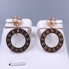 Сережки-гвоздики Stainless Steel. Сталь. Позолота ЧВ. Довжина: 24 мм. Ширина: 15 мм.