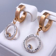 Сережки Stainless Steel. Сталь. Позолота ЧВ. Довжина: 31 мм. Ширина: 13 мм.