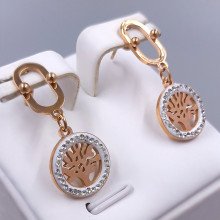 Сережки-гвоздики Stainless Steel. Сталь. Позолота ЧВ. Довжина: 26 мм. Ширина: 12 мм.