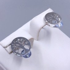 Сережки-гвоздики Stainless Steel. Сталь. Родій. Довжина: 12 мм. Ширина: 10 мм.