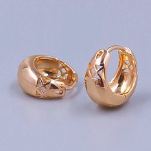 Сережки XР. Позолота 18К. Діаметр: 14 мм. Ширина: 8 мм.