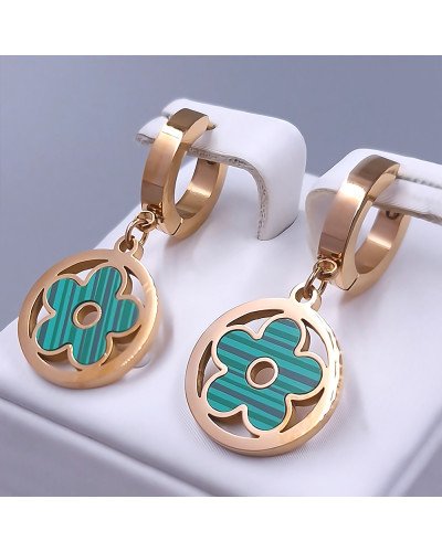 Сережки Stainless Steel. Сталь. Позолота ЧВ. Довжина: 32 мм. Ширина: 15 мм.