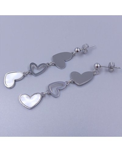 Сережки-гвоздики Stainless Steel. Сталь. Родій. Довжина: 52 мм. Ширина: 14 мм.