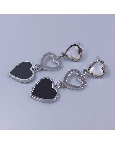 Сережки-гвоздики Stainless Steel. Сталь. Родій. Довжина: 34 мм. Ширина: 12 мм.