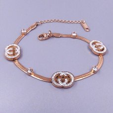 Браслет Stainless Steel. Сталь. Позолота ЧВ. Довжина: 17-20.5 см