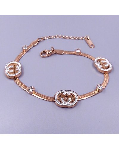 Браслет Stainless Steel. Сталь. Позолота ЧВ. Довжина: 17-20.5 см
