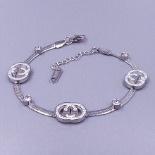 Браслет Stainless Steel. Сталь. Родій. Довжина: 17-20.5 см