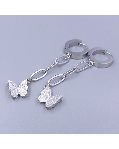 Сережки Stainless Steel. Сталь. Родій. Довжина: 53 мм. Ширина: 11 мм.