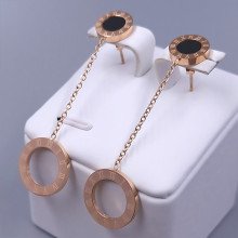 Сережки-гвоздики Stainless Steel. Сталь. Позолота ЧВ. Довжина: 54 мм. Ширина: 15 мм.