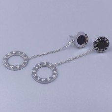 Сережки-гвоздики Stainless Steel. Сталь. Родій. Довжина: 54 мм. Ширина: 15 мм.