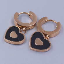 Сережки Stainless Steel. Сталь. Позолота ЧВ. Довжина: 27 мм. Ширина: 13 мм.