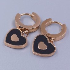 Сережки Stainless Steel. Сталь. Позолота ЧВ. Довжина: 27 мм. Ширина: 13 мм.