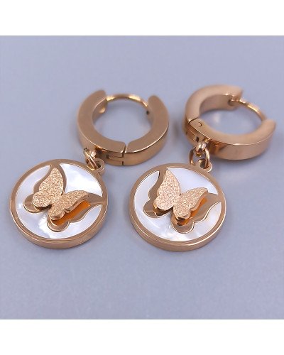 Сережки Stainless Steel. Сталь. Позолота ЧВ. Довжина: 30 мм. Ширина: 13 мм.