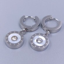 Сережки Stainless Steel. Сталь. Родій. Довжина: 29 мм. Ширина: 12 мм.