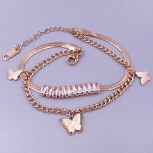 Браслет Stainless Steel. Сталь. Позолота ЧВ. Довжина: 17-21 см