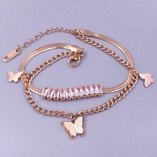 Браслет Stainless Steel. Сталь. Позолота ЧВ. Довжина: 17-21 см