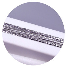Браслет Stainless Steel. Сталь. Родій. Довжина: 18-23 см