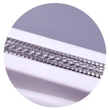 Браслет Stainless Steel. Сталь. Родій. Довжина: 18-23 см