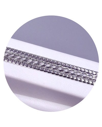 Браслет Stainless Steel. Сталь. Родій. Довжина: 18-23 см