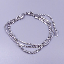 Браслет Stainless Steel. Сталь. Родій. Довжина: 18-23 см