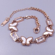 Браслет Stainless Steel. Сталь. Позолота ЧВ. Довжина: 17.5-21 см