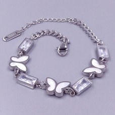 Браслет Stainless Steel. Сталь. Родій. Довжина: 17-21 см