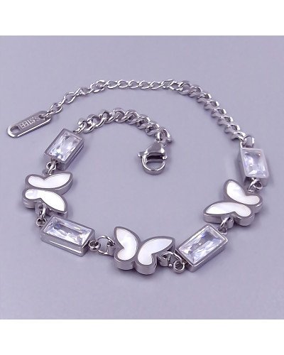 Браслет Stainless Steel. Сталь. Родій. Довжина: 17-21 см
