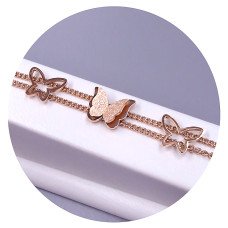 Браслет Stainless Steel. Сталь. Позолота ЧВ. Довжина: 16.5-20 см