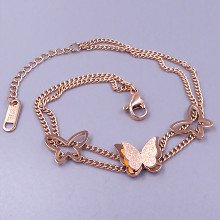 Браслет Stainless Steel. Сталь. Позолота ЧВ. Довжина: 16.5-20 см