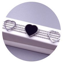 Браслет Stainless Steel. Сталь. Родій. Довжина: 17-21 см