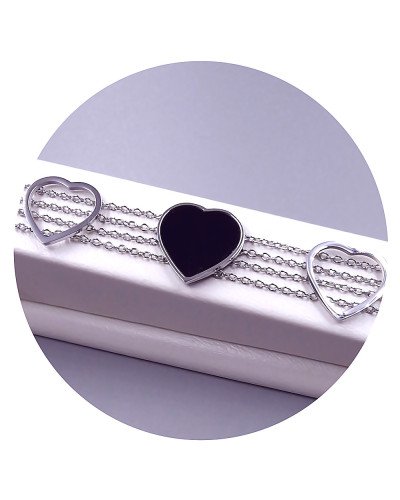 Браслет Stainless Steel. Сталь. Родій. Довжина: 17-21 см