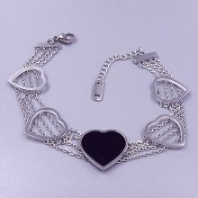Браслет Stainless Steel. Сталь. Родій. Довжина: 17-21 см