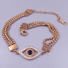 Браслет Stainless Steel. Сталь. Позолота ЧВ. Довжина: 17.5-21 см