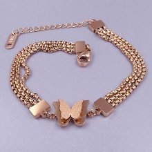 Браслет Stainless Steel. Сталь. Позолота ЧВ. Довжина: 18-21.5 см