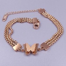 Браслет Stainless Steel. Сталь. Позолота ЧВ. Довжина: 18-21.5 см