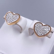 Сережки-гвоздики Stainless Steel. Сталь. Позолота ЧВ. Довжина: 11 мм. Ширина: 12 мм.