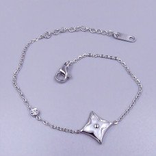 Браслет Stainless Steel. Сталь. Родій. Довжина: 17-20 см