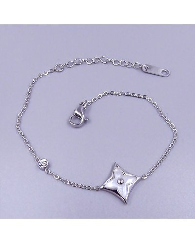 Браслет Stainless Steel. Сталь. Родій. Довжина: 17-20 см