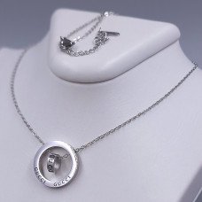 Ланцюжок Stainless Steel з кулоном. Сталь. Родій. Довжина ланцюжка: 40-45 см
