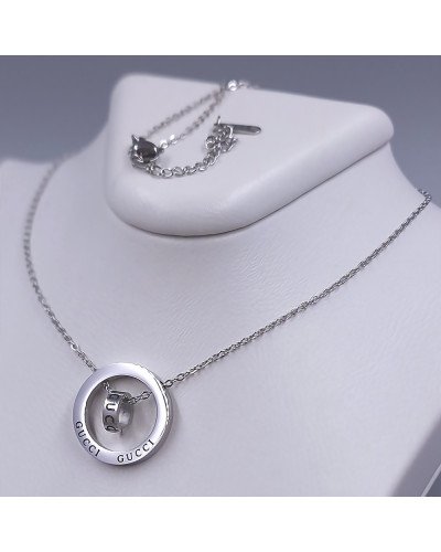 Ланцюжок Stainless Steel з кулоном. Сталь. Родій. Довжина ланцюжка: 40-45 см