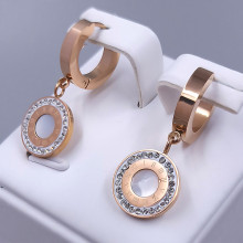 Сережки Stainless Steel. Сталь. Позолота ЧВ. Довжина: 28 мм. Ширина: 12 мм.