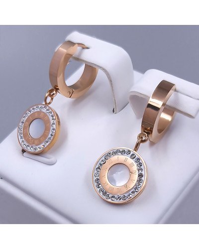 Сережки Stainless Steel. Сталь. Позолота ЧВ. Довжина: 28 мм. Ширина: 12 мм.
